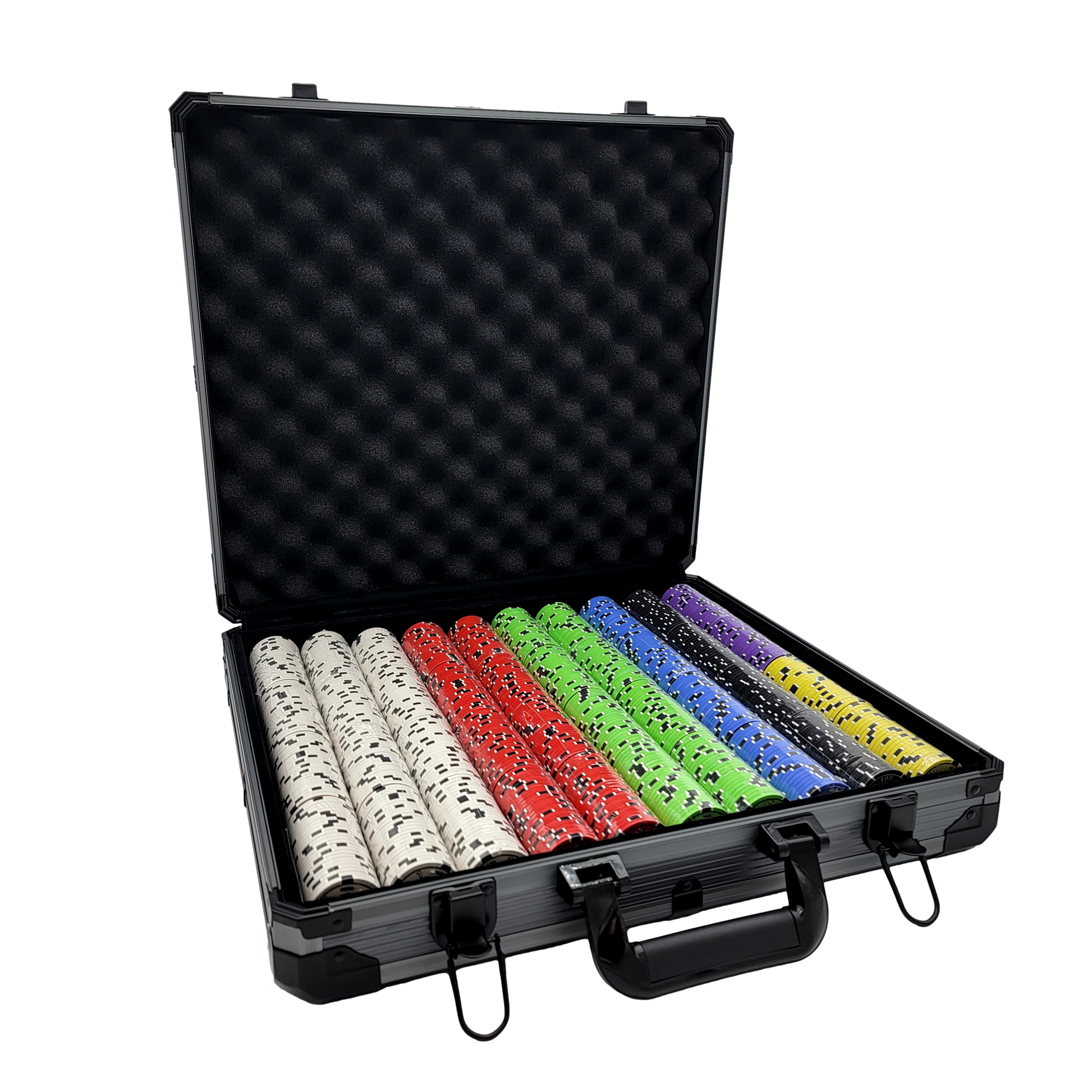 1000 PCS 14g Prestige Pro Printing Poker Chips Set with Black Aluminum Case MRCpoker