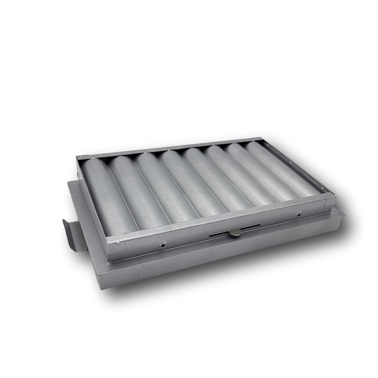PROFESSIONAL METAL CASINO POKER CHIPS TRAY & LOCKING COVER - 8 ROW/ 480 CHIPS MRCpoker