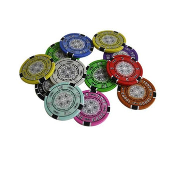 600 PCS 14g Prestige Pro Printing Poker Chips Set with Acrylic Case MRCpoker