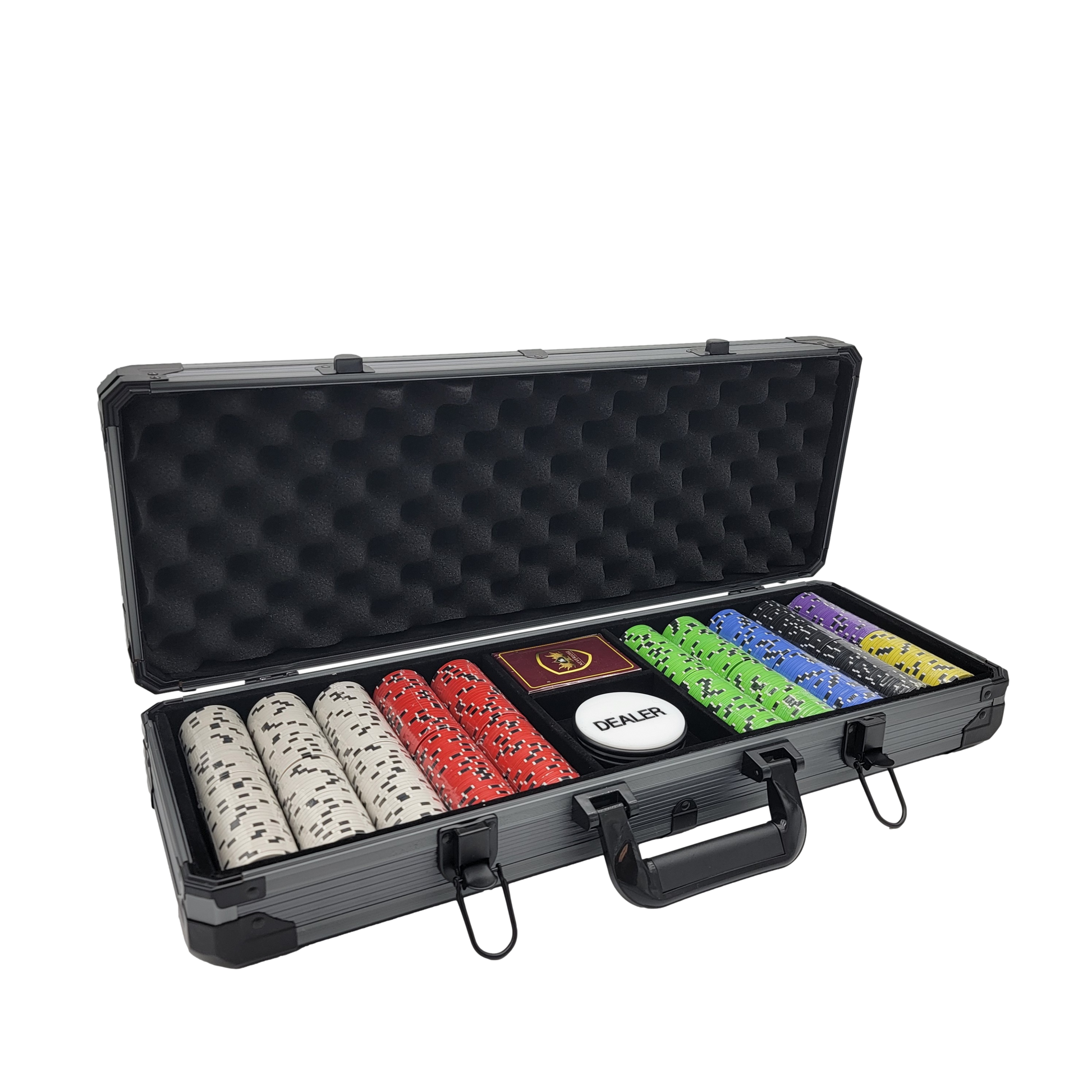 500 PCS 14g Prestige Pro Printing Poker Chips Set with Black Aluminum Case MRCpoker