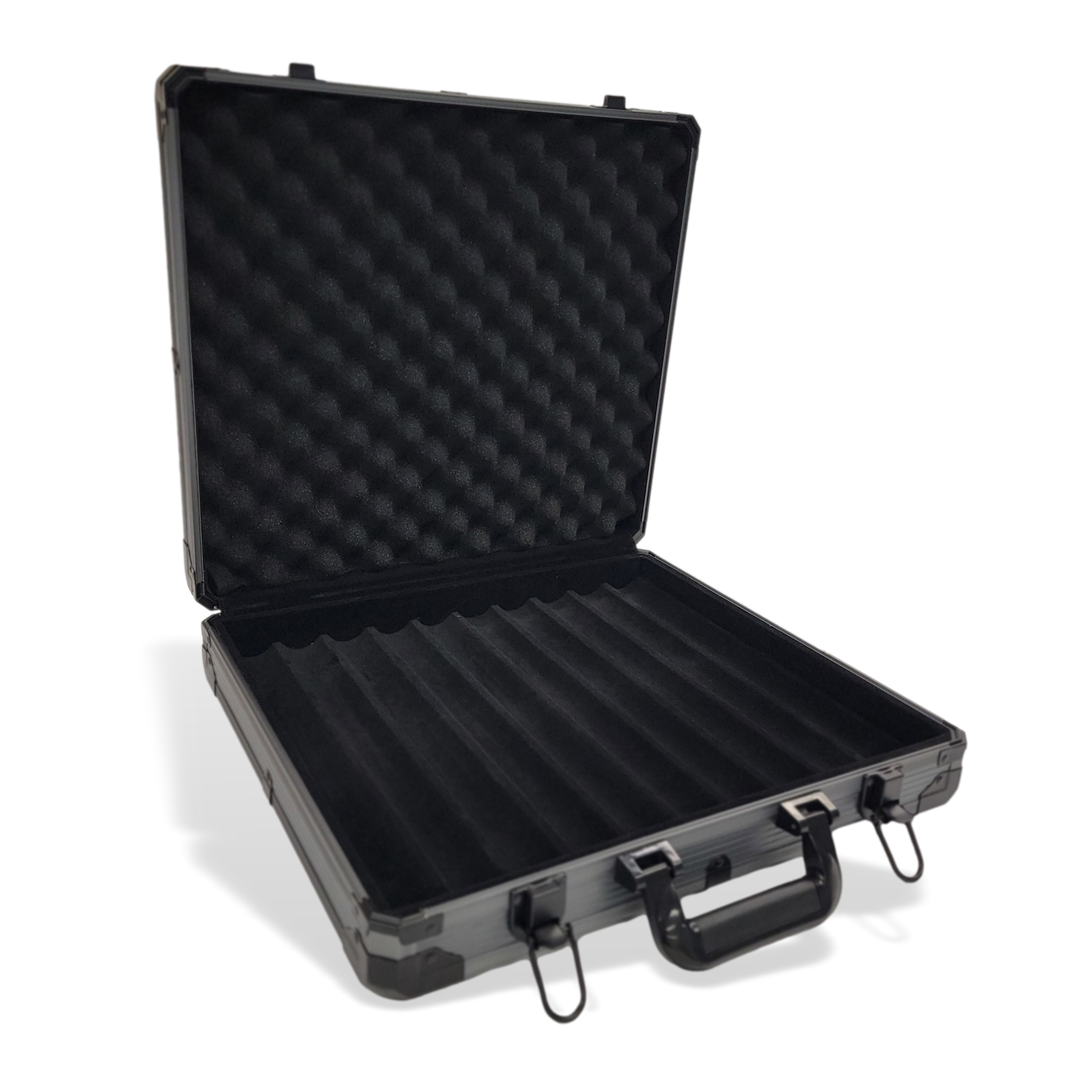 Black Aluminum Deluxe Poker Chip Case - 1000 Chip Capacity MRCpoker