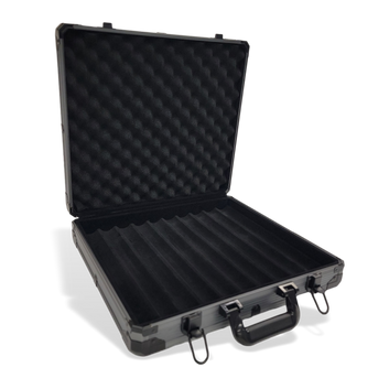 Black Aluminum Deluxe Poker Chip Case - 1000 Chip Capacity MRCpoker