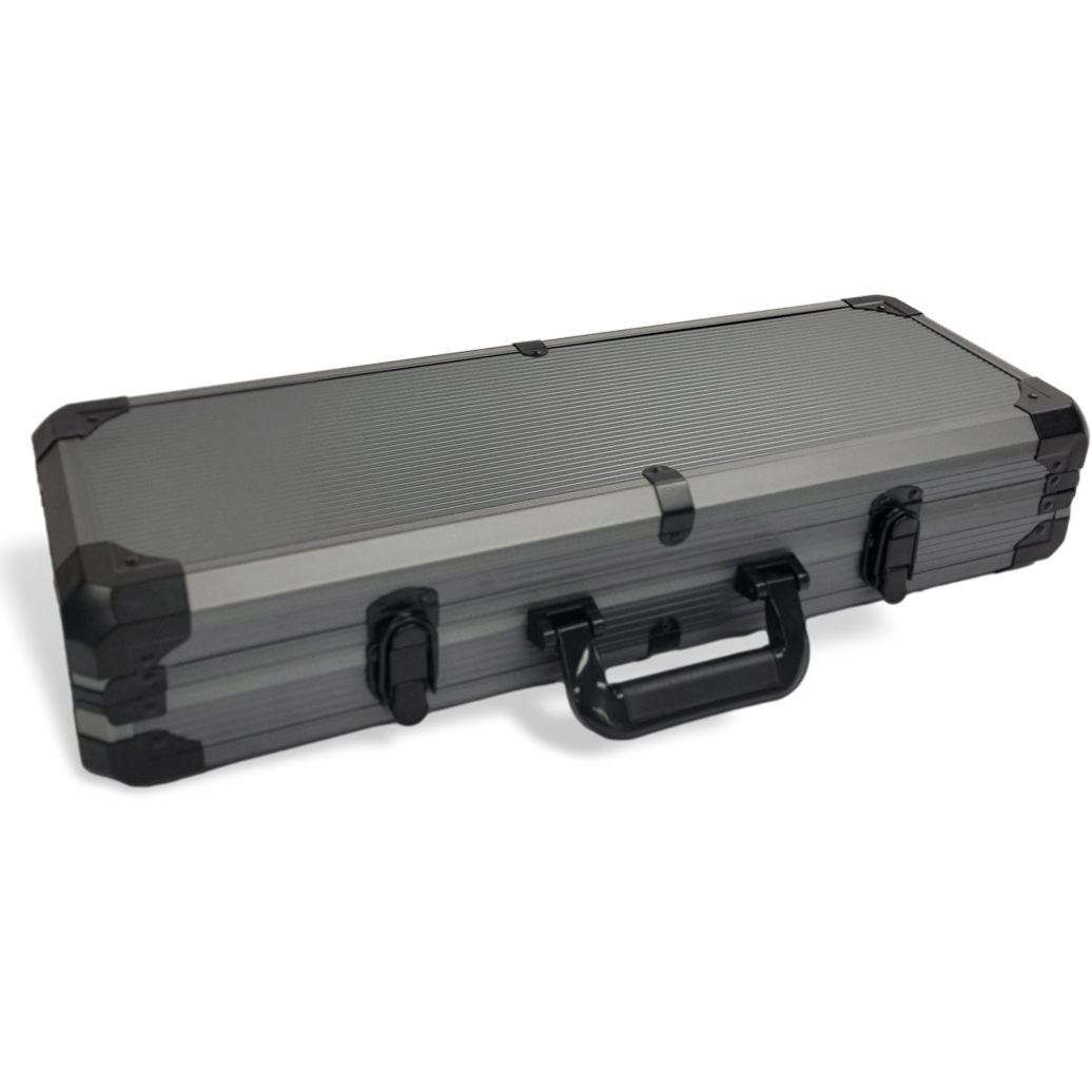 Black Aluminum Deluxe Poker Chip Case - 500 Chip Capacity MRCpoker