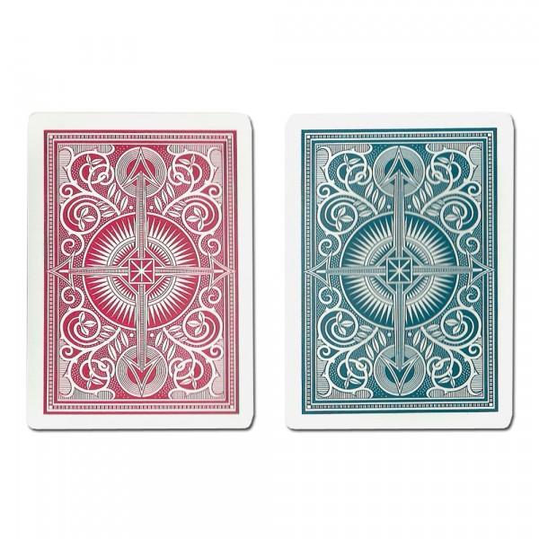 KEM ARROW RED/BLUE NARROW REGULAR PLASTIC PLAYING CARDS MRC Poker Store