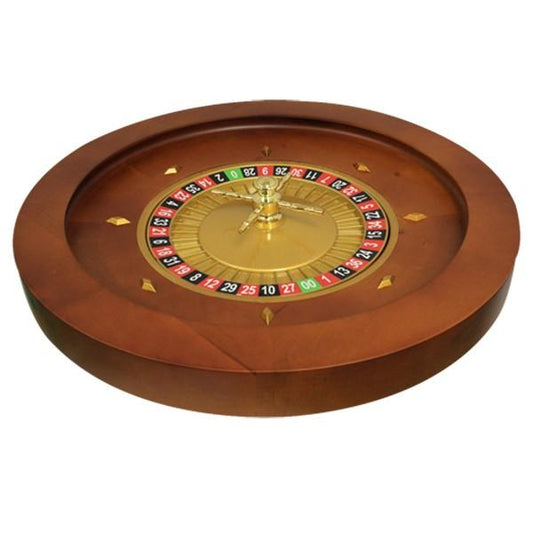 ROULETTE WHEEL 20 INCH MAHOGANY MRCpoker
