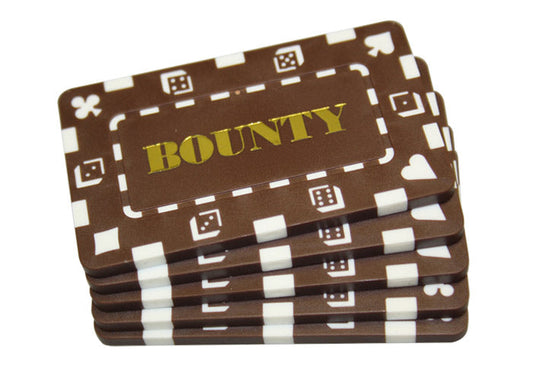 5PCS RECTANGULAR PLAQUES BROWN BOUNTY MRCpoker