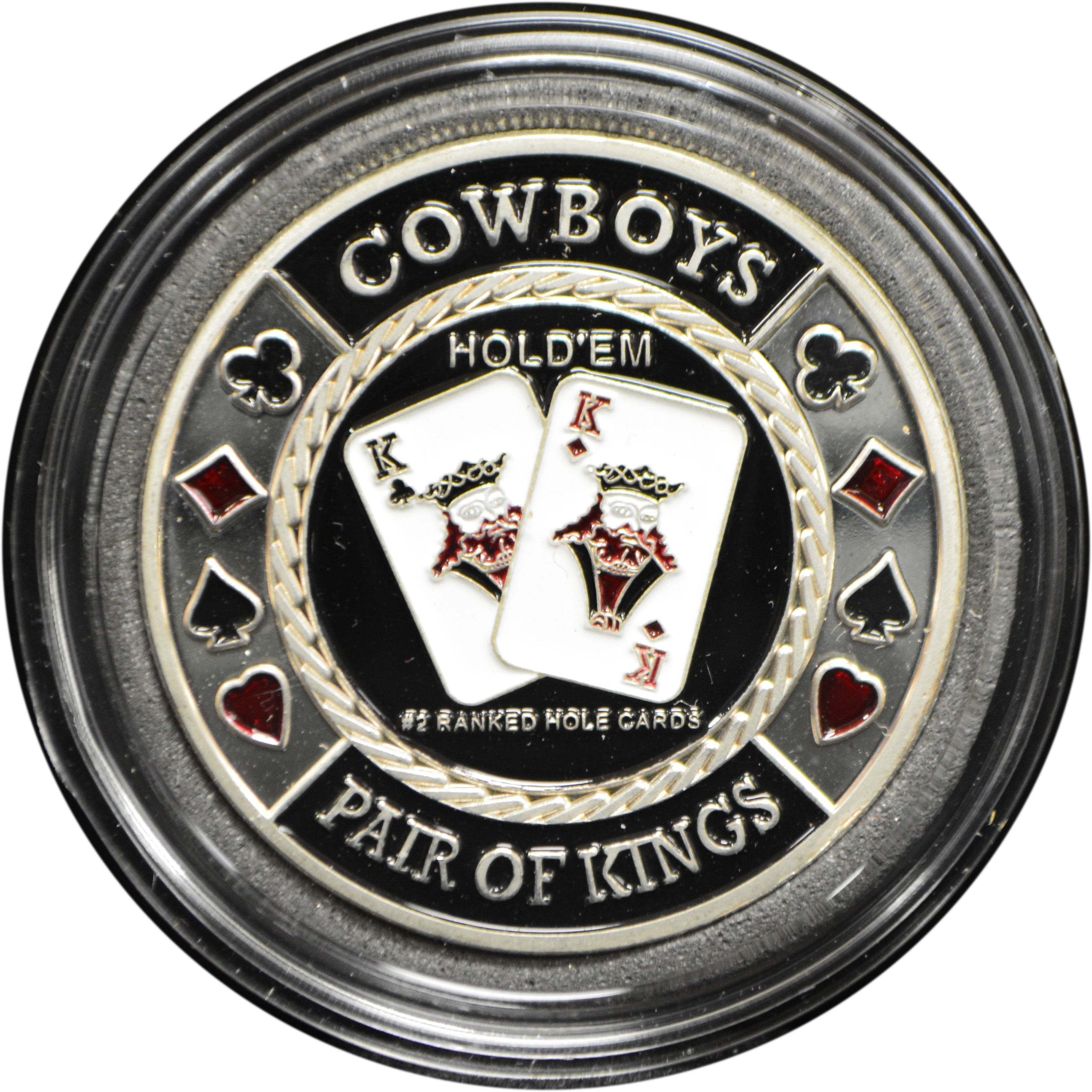 MRC POKER Card Guard Protector - Hand Painted King Of Poker Brass Coin