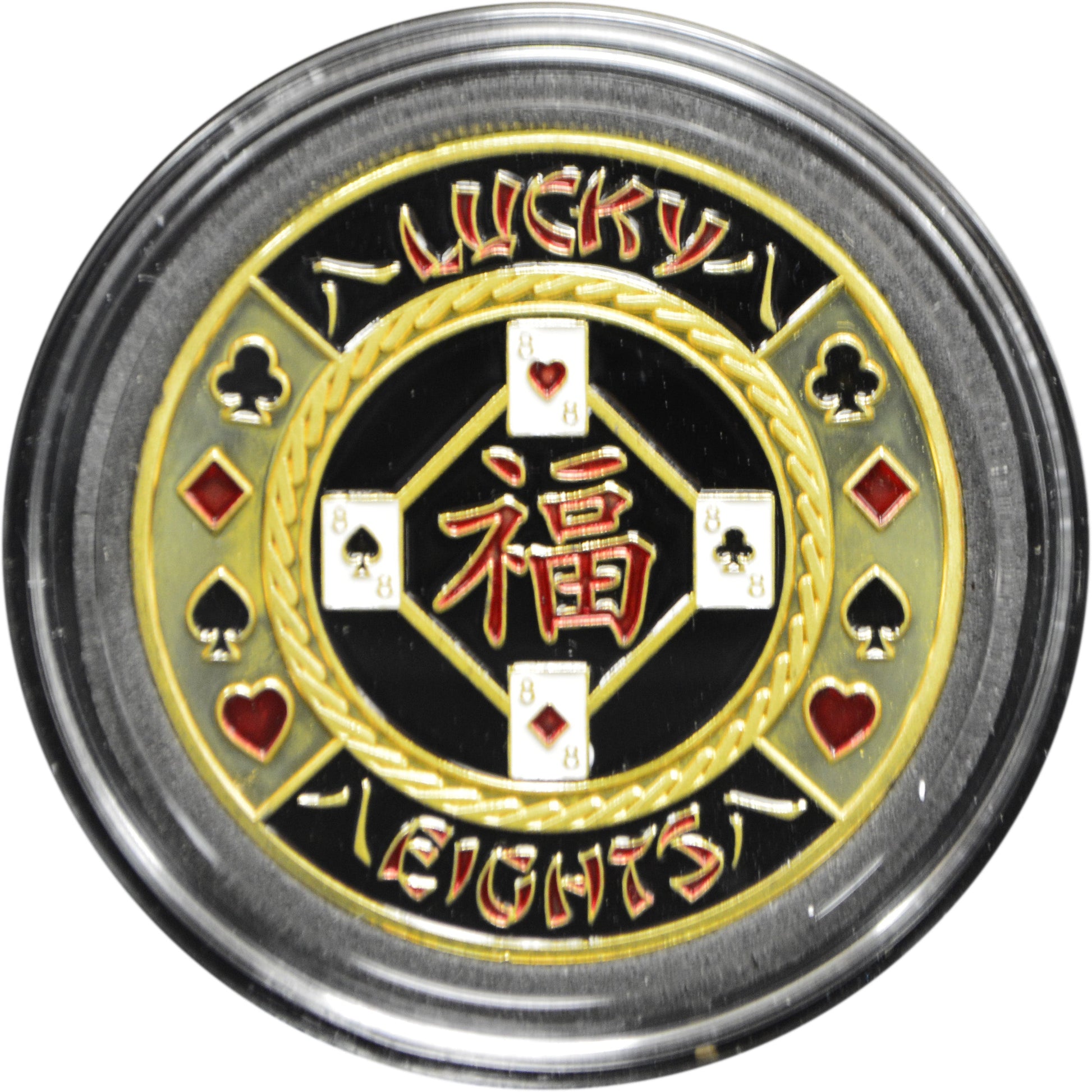 LUCKY EIGHTS POKER CARD GUARD MRCpoker