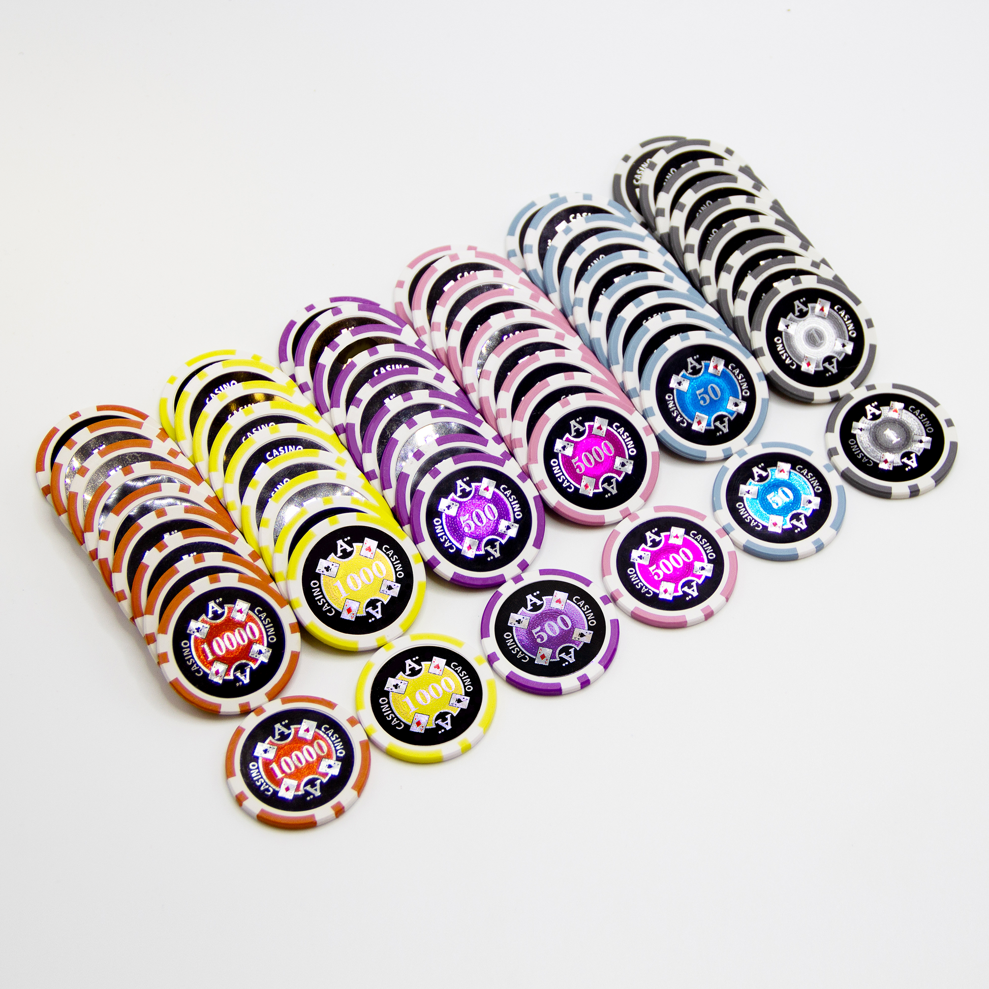 1000 PCS 14g Laser Graphic Ace Casino Poker Set with Acrylic Case MRCpoker