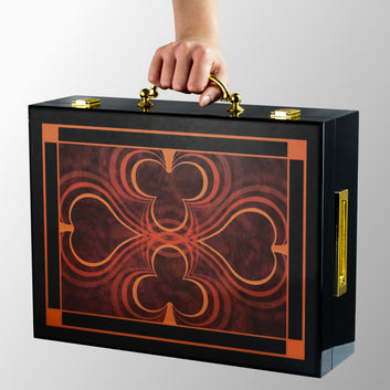 500 PCS Golden Club Ceramic Poker Chips Set with High Gloss Case MRCpoker