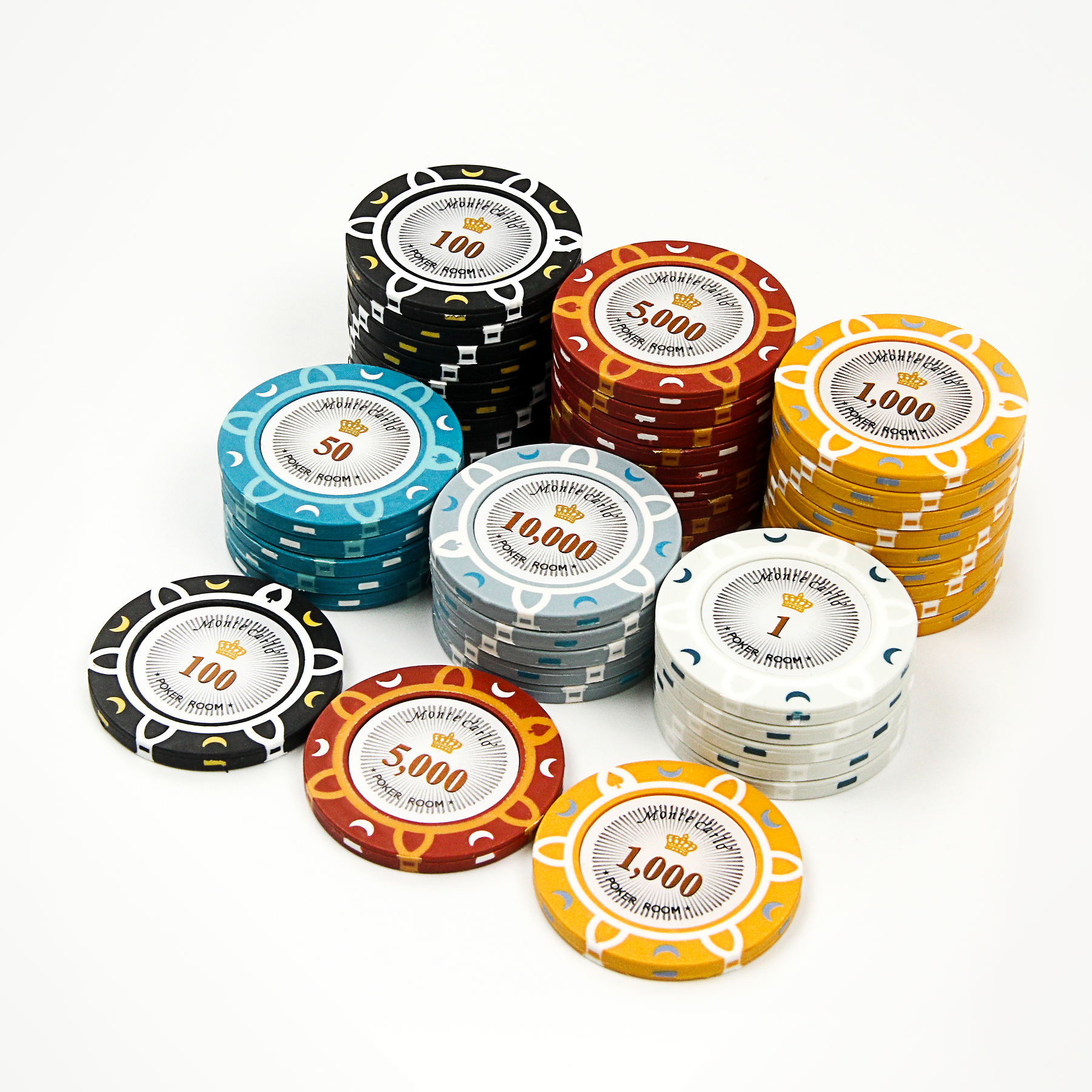 Monte Carlo Poker Room Poker Chip Rolls | Premium Poker Chips