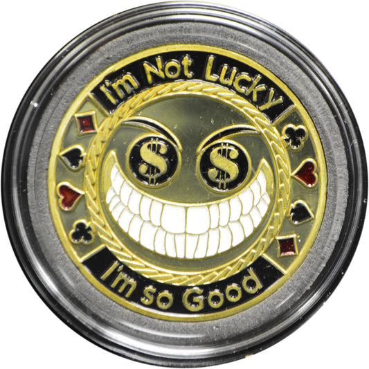 I AM NOT LUCKY POKER CARD GUARD MRCpoker