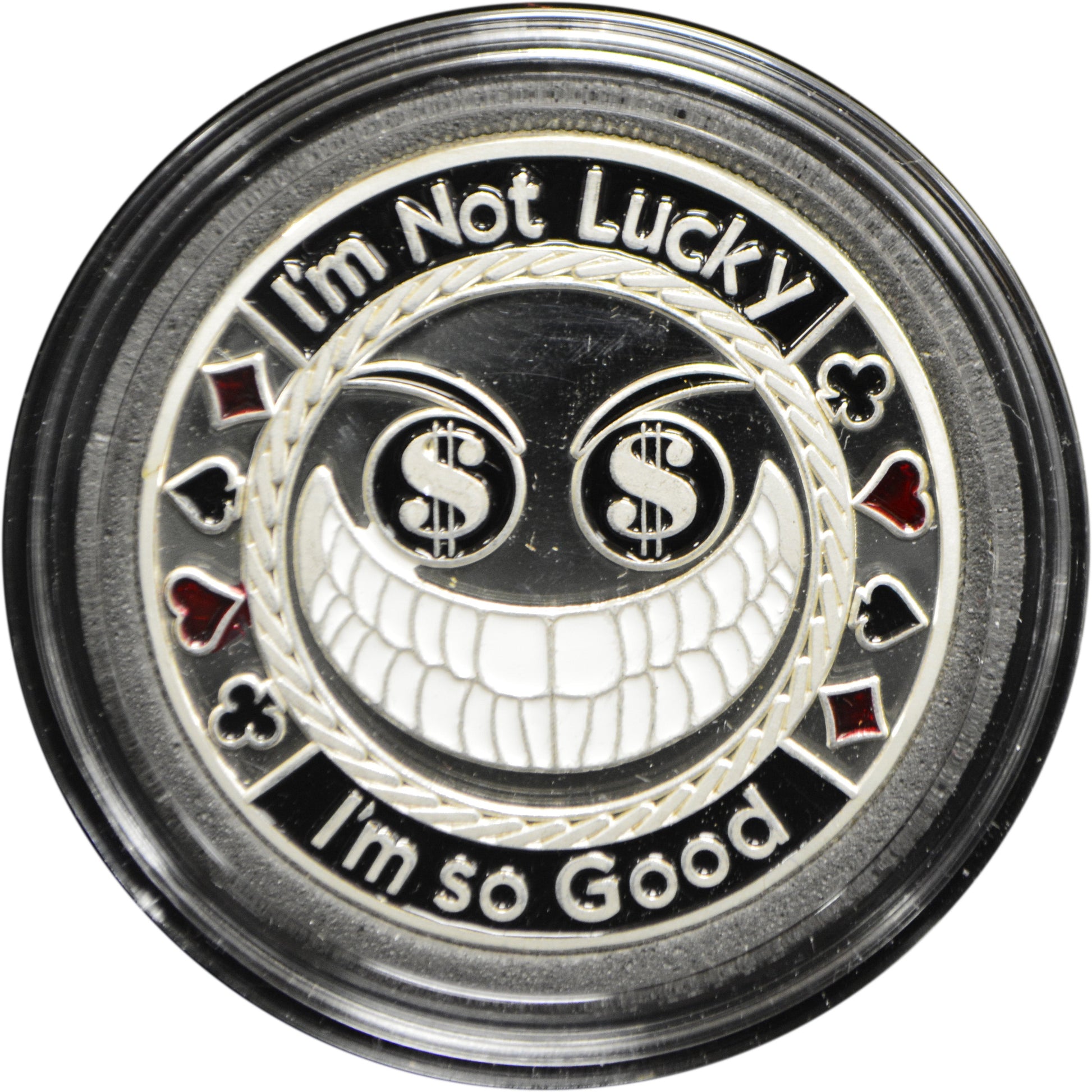 I AM NOT LUCKY POKER CARD GUARD MRCpoker