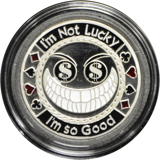 I AM NOT LUCKY POKER CARD GUARD MRCpoker