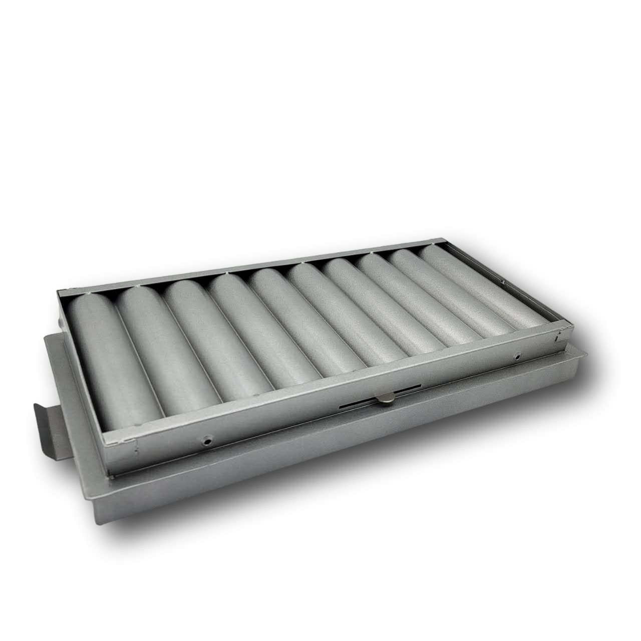 PROFESSIONAL METAL CASINO POKER CHIPS TRAY & LOCKING COVER - 10 ROW/ 600 CHIPS MRCpoker