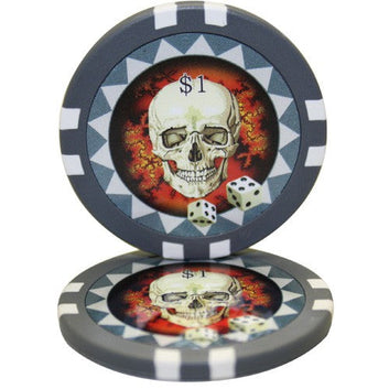 SKULL POKER CHIP ROLLS MRCpoker