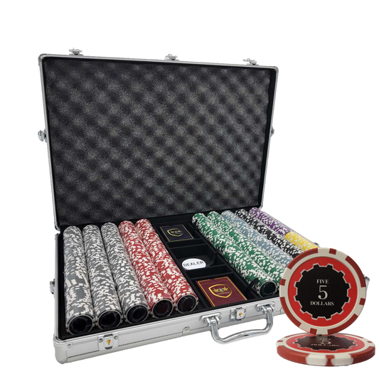 1000 PCS 14g Eclipse Poker Set with Silver Aluminum Case