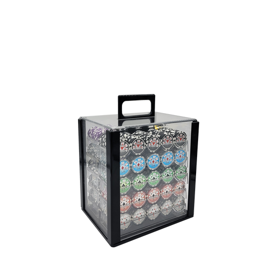 1000 PCS 14g Laser Graphic High Roller Poker Set with Acrylic Case