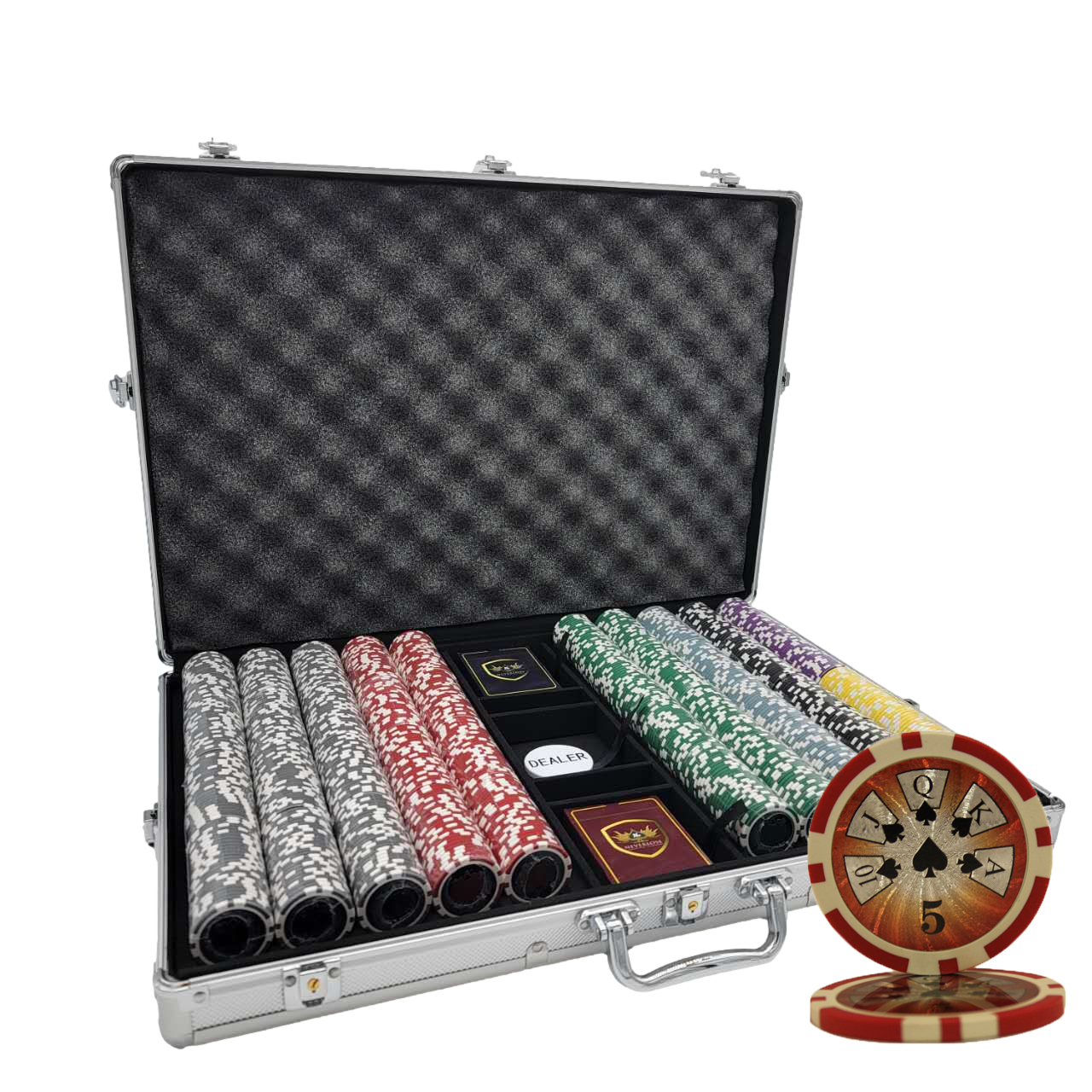 1000PCS 14G LASER GRAPHIC HIGH ROLLER POKER CHIPS SET