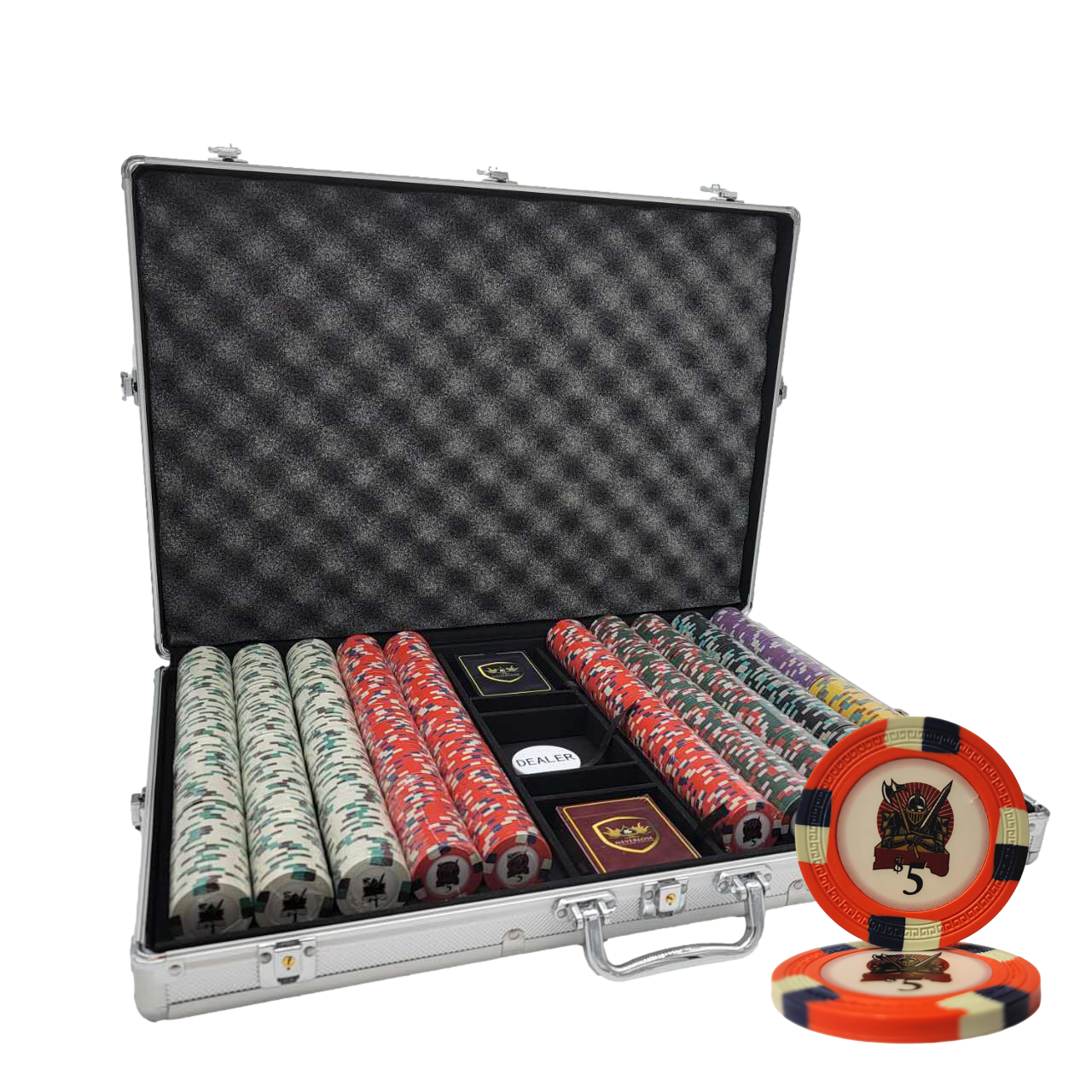 1000PCS KNIGHTS CASINO POKER CHIPS SET