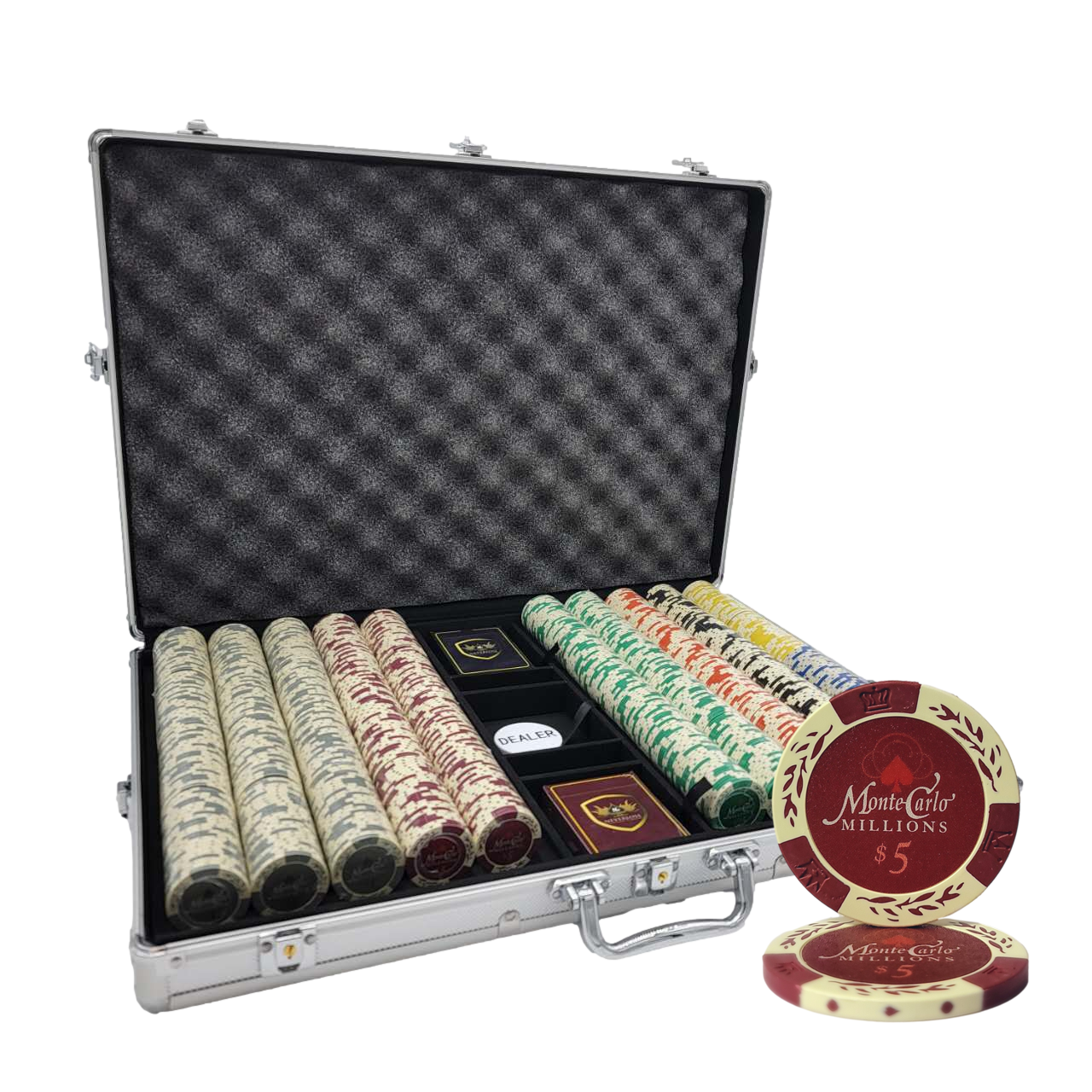 1000PCS 14G MONTE CARLO MILLIONS POKER CHIPS SET