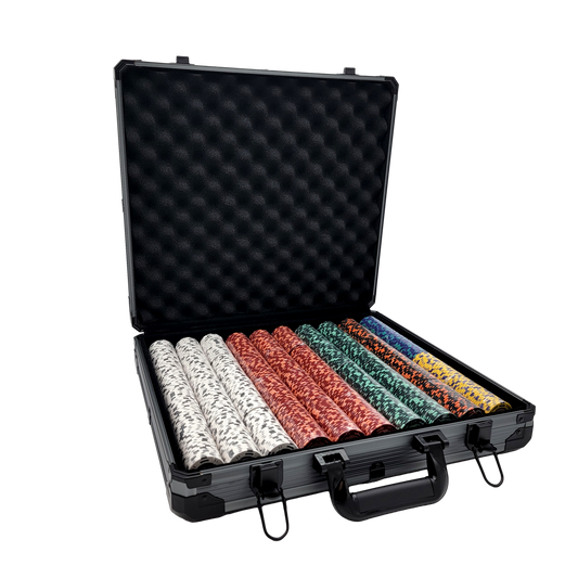 1000 PCS 14g Yin Yang Design Poker Set with Black Aluminum Case