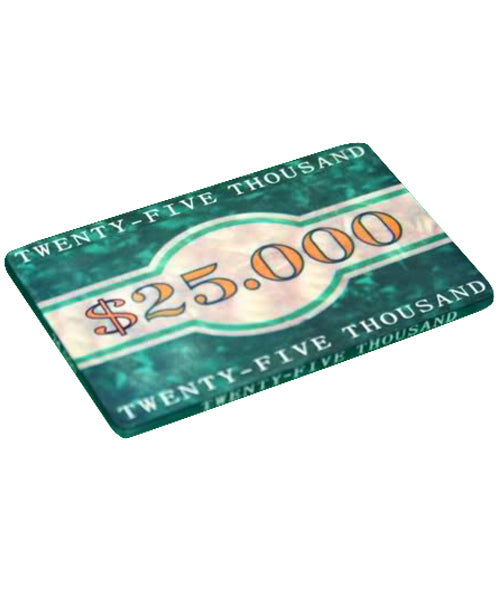 5PCS CERAMIC RECTANGULAR PLAQUES $25000 MRCpoker