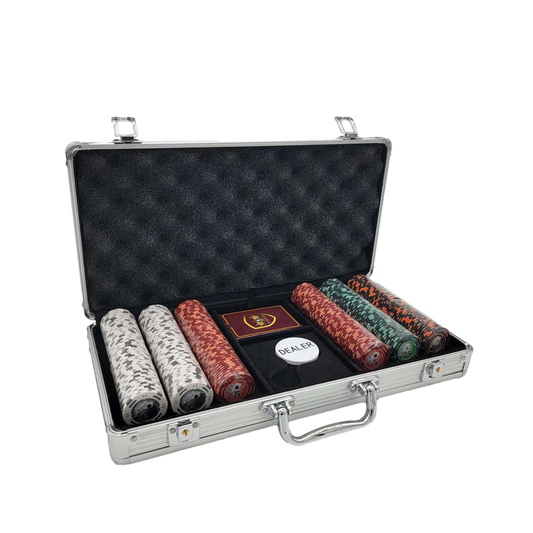 300 PCS 14g Yin Yang Design Poker Set with Silver Aluminum Case