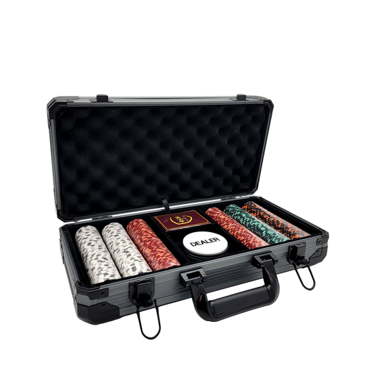 300 PCS 14g Yin Yang Design Poker Set with Black Aluminum Case