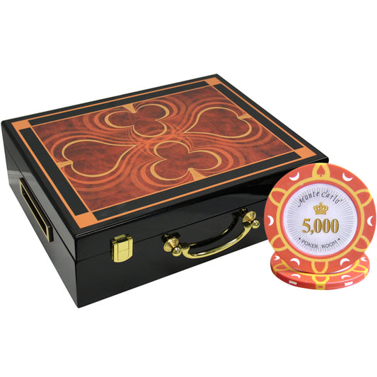 500 PCS 14g Monte Carlo Poker Room Poker Set with High Gloss Case