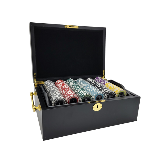 500 PCS 14g Eclipse Poker Set with Mahogany Case