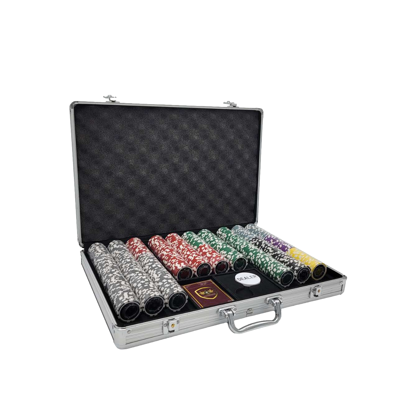 650PCS 14G LASER GRAPHIC ACE CASINO POKER CHIPS SET