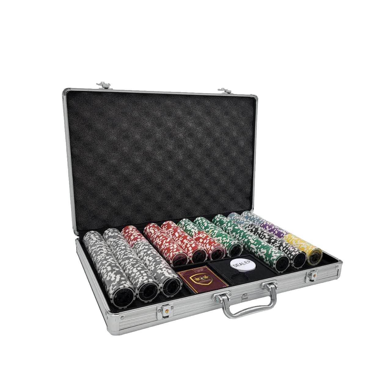 650PCS 14G LASER GRAPHIC ULTIMATE POKER CHIPS SET WITH ALUM CASE