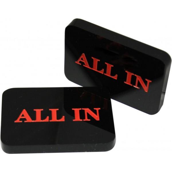 Poker ACRYLIC ALL-IN PLAQUE - BLACK