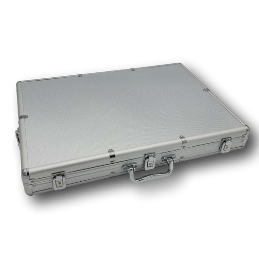 Silver Aluminum Poker Chip Case - 1000 Chip Capacity