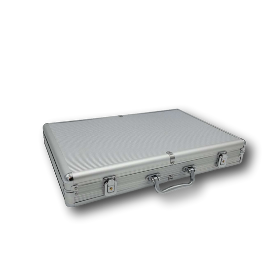 Silver Aluminum Poker Chip Case - 650 Chip Capacity