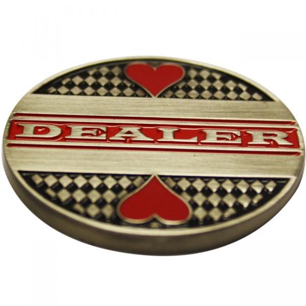 2 INCH DELUXE METAL DEALER BUTTON TEXAS HOLDEM POKER MRCpoker