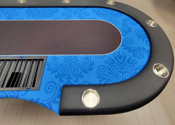 The Junior Prestige Folding Legs Poker Table - Blue