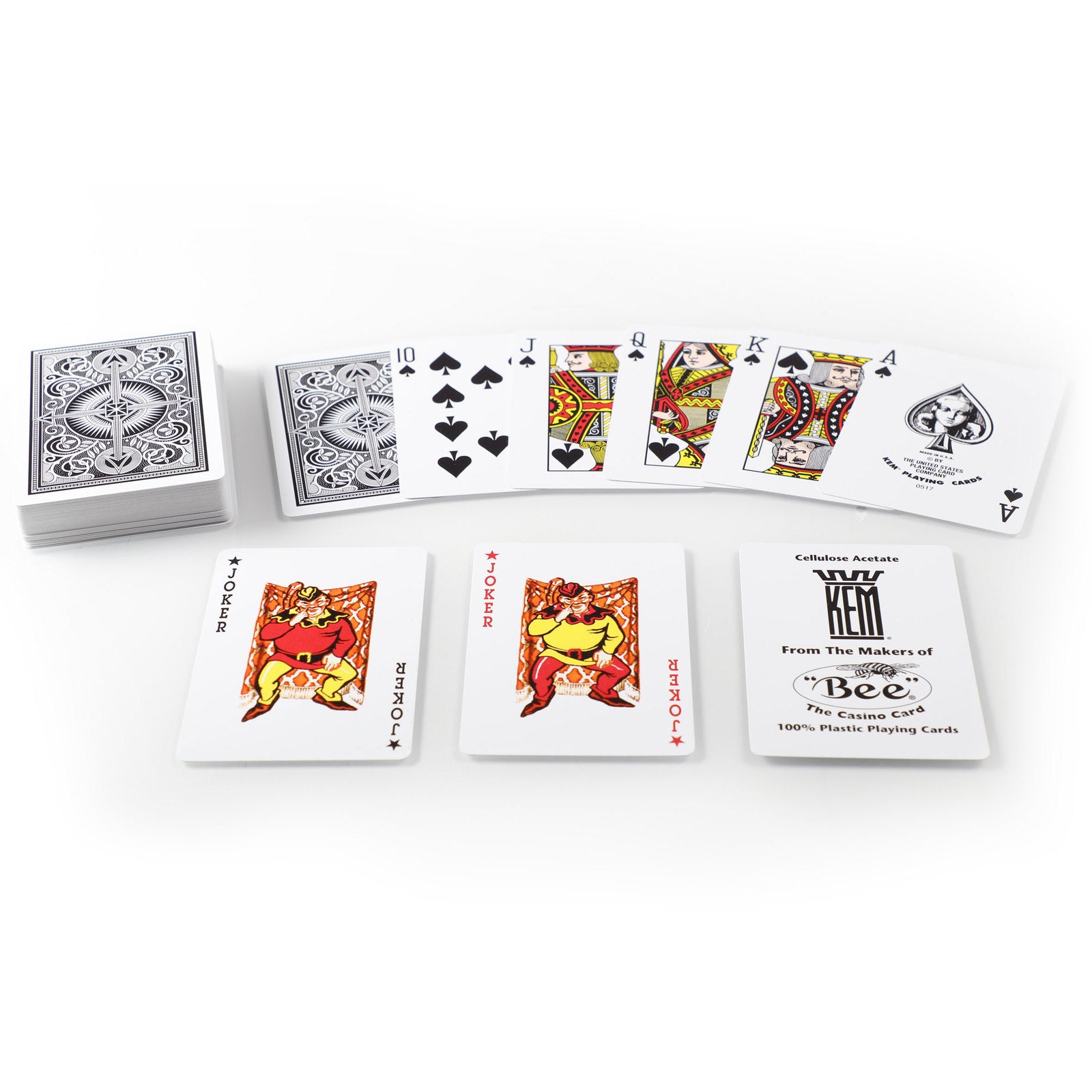 KEM Arrow Black/Gold Wide Regular Plastic Playing Cards | Shop