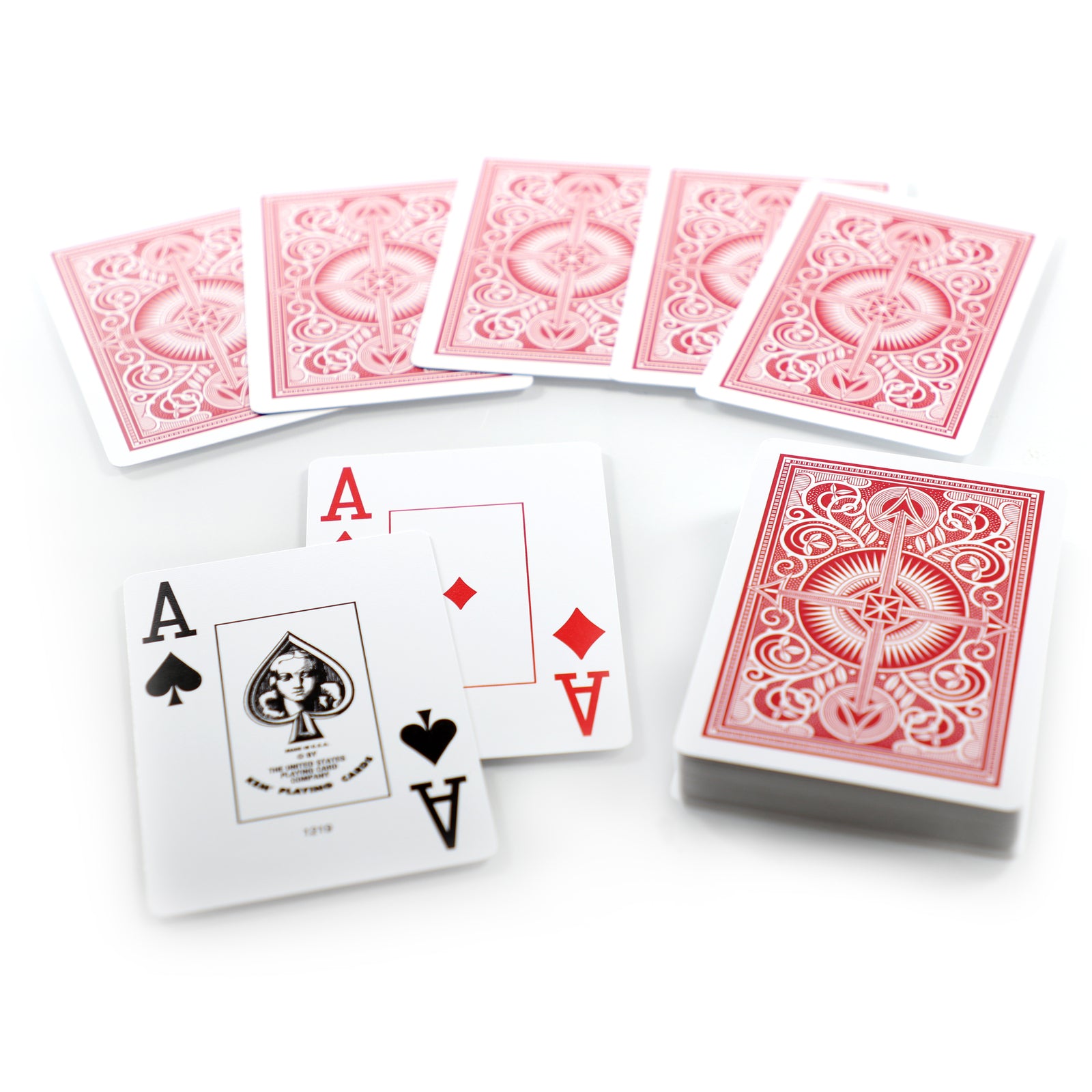 KEM ARROW RED/BLUE WIDE JUMBO PLASTIC PLAYING CARDS MRCpoker