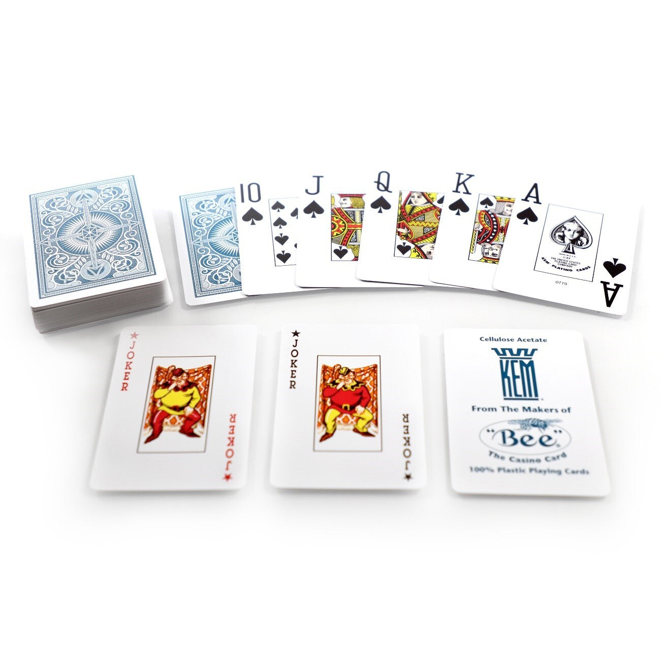 KEM ARROW RED/BLUE WIDE JUMBO PLASTIC PLAYING CARDS MRCpoker