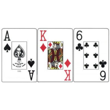 KEM ARROW BLACK/GOLD WIDE JUMBO PLASTIC PLAYING CARDS