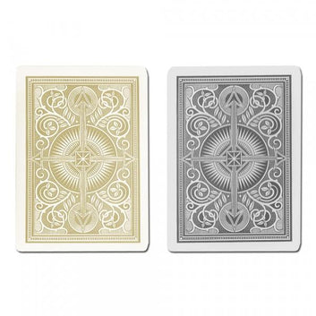 KEM ARROW BLACK/GOLD WIDE REGULAR PLASTIC PLAYING CARDS