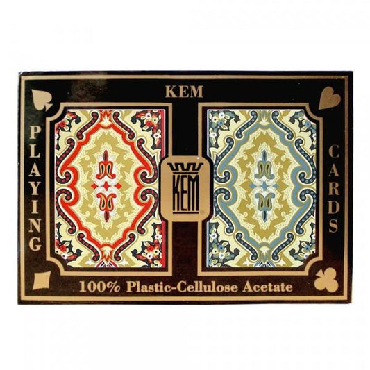 KEM PAISLEY NARROW JUMBO PLASTIC PLAYING CARDS