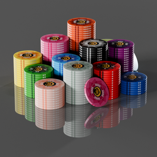 Laurel Crown Ceramic Poker Chip Rolls