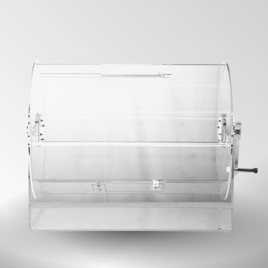 LARGE SIZE CLEAR ACRYLIC RAFFLE DRUM HOLDS UP TO 10,000 TICKETS