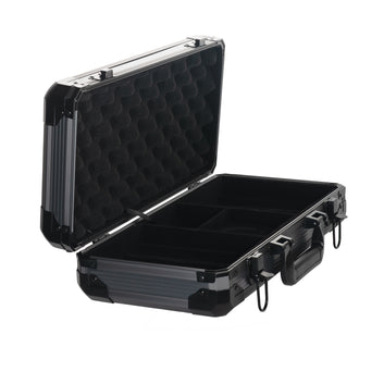 Black Aluminum Poker Chip Case - 300 Chip Capacity