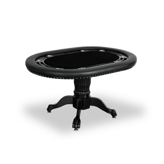 The Mini Monarch 2-in-1 Luxurious 8-Player Poker/Dining Table - Black