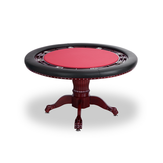 THE MYSTIC POKER TABLE DARK BROWN - RED