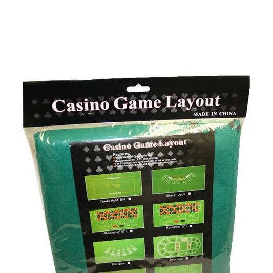 TEXAS HOLD'EM AND BLACKJACK 2 SIDED LAYOUT